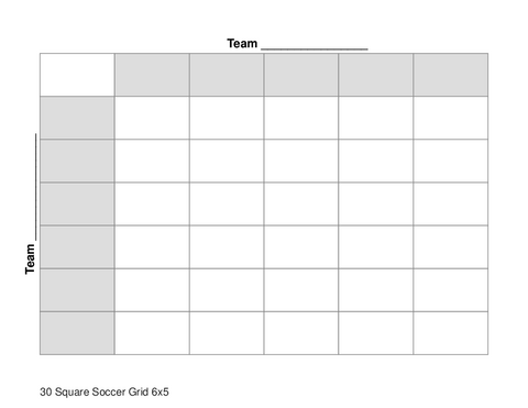 30 Square Soccer Grid 6x5