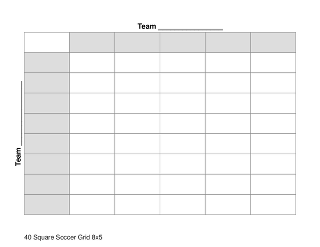 40 Square Soccer Grid 8x5