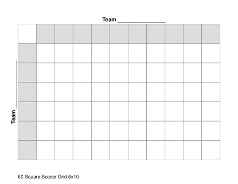 60 Square Soccer Grid 6x10