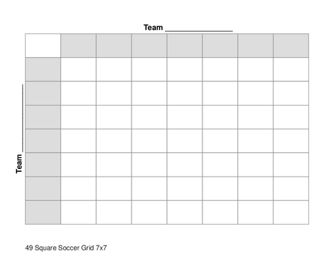 49 Square Soccer Grid 7x7