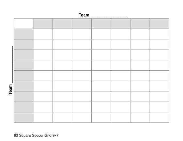 63 Square Soccer Grid 9x7