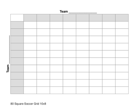 80 Square Soccer Grid 10x8