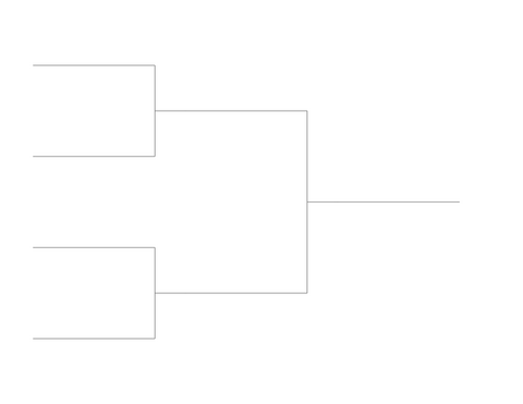 Single Elimination Bracket - Left to Right, 4 Teams