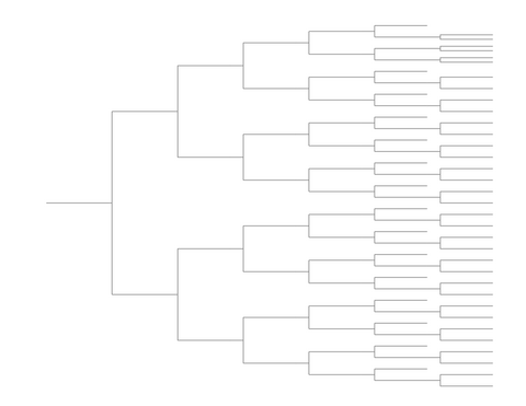 Single Elimination Bracket - Right to Left, 49 Teams