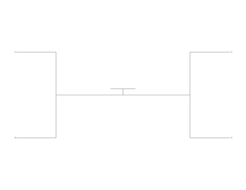 Single Elimination Bracket - Outside to Inside, 4 Teams, Seeded