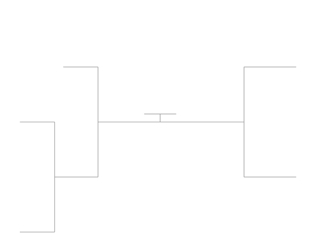 Single Elimination Bracket - Outside to Inside, 5 Teams
