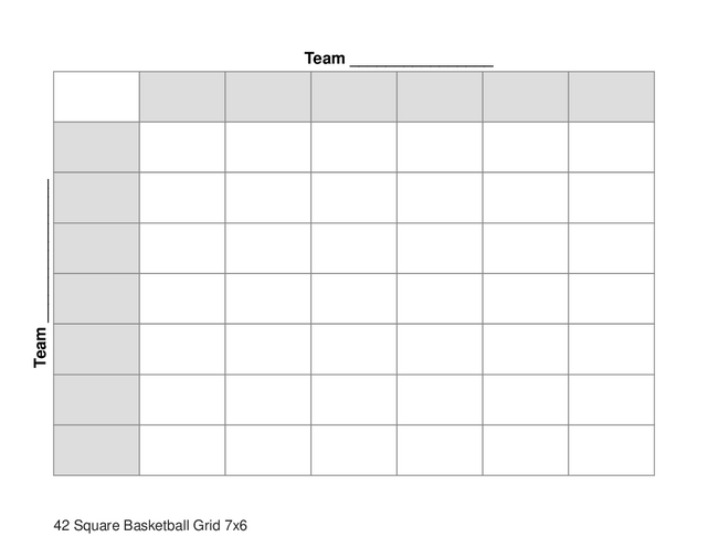 42 Square Basketball Grid 7x6