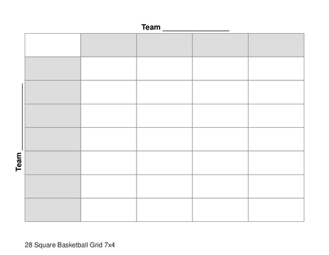 28 Square Basketball Grid 7x4