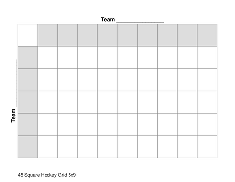 45 Square Hockey Grid 5x9