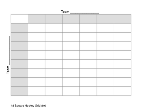 48 Square Hockey Grid 8x6
