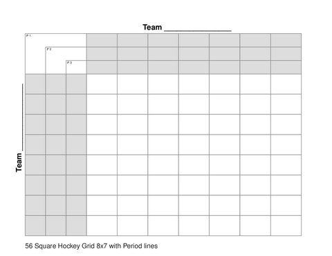 56 Square Hockey Grid 8x7 with Period lines